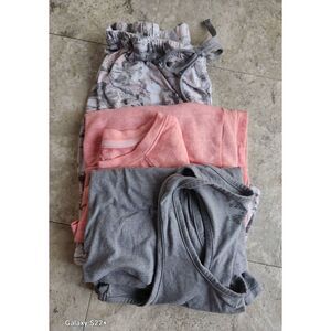 Danskin "Find Your Balance" 3 pc pajama set pants tank & long sleeve top Sz Med